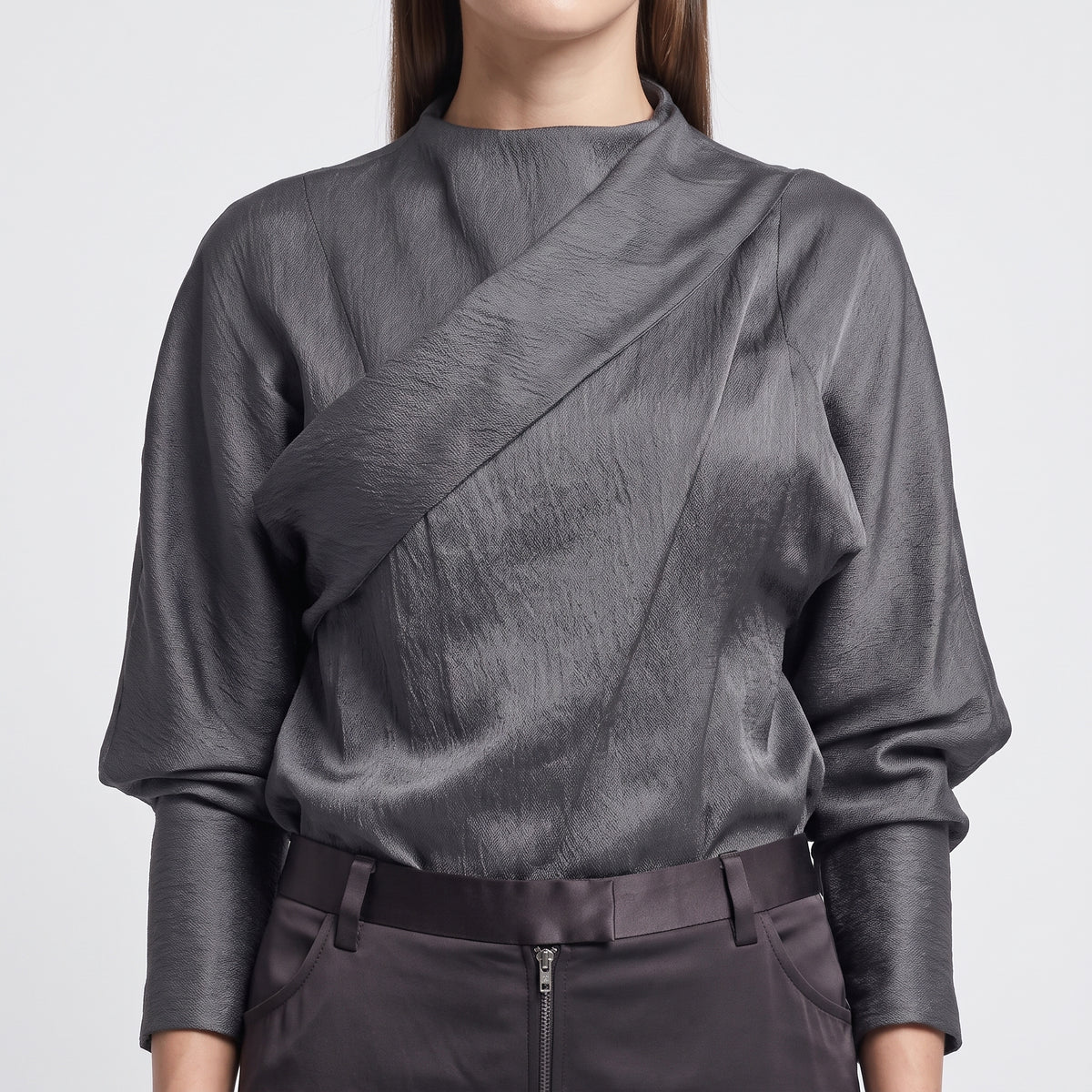 Satin Slim Fit Trousers