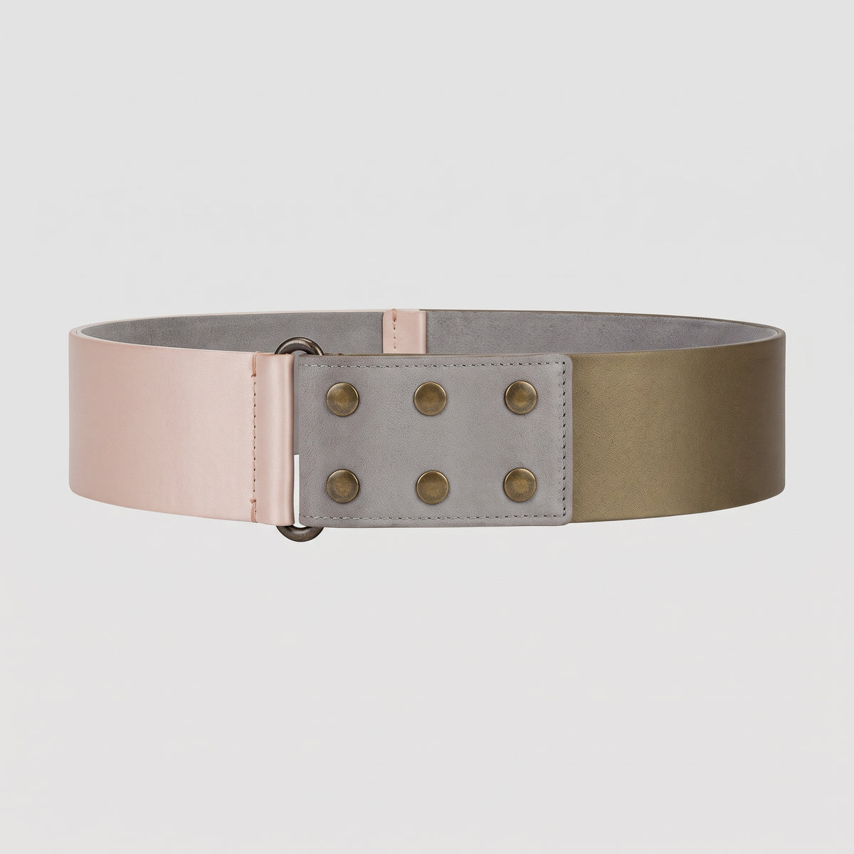 Tricolor Wide Leather Belt