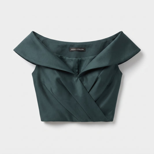 Off-Shoulder Structured Cropped Top