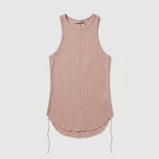Ribbed Curved Hem Tank