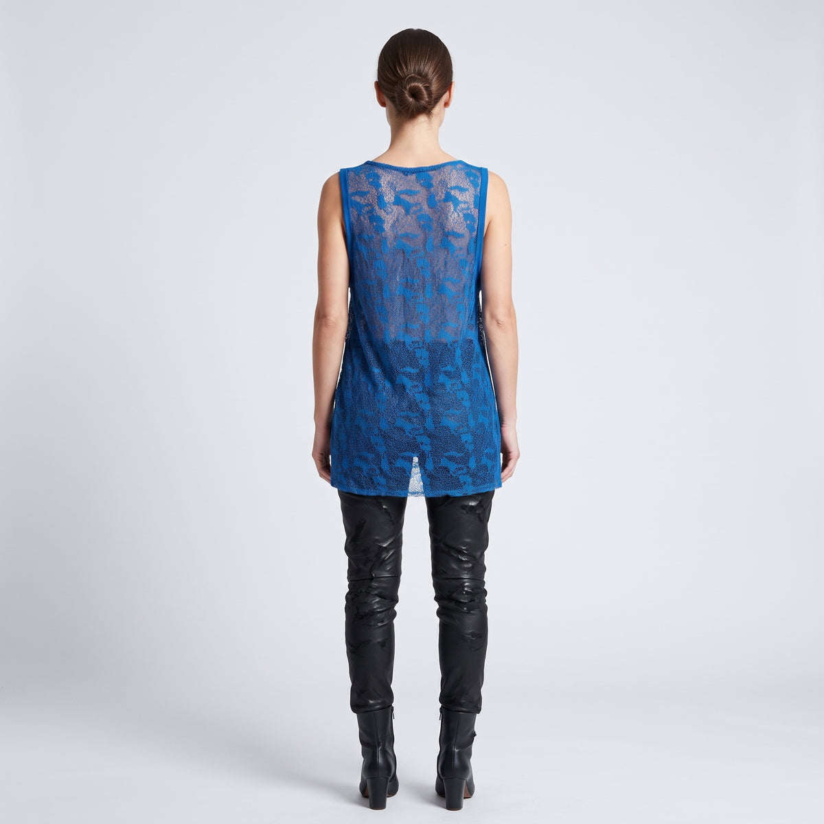 Cobalt Blue Lace Panel Tank