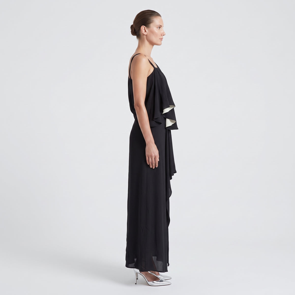 Asymmetric Ruffled One-Shoulder Dress