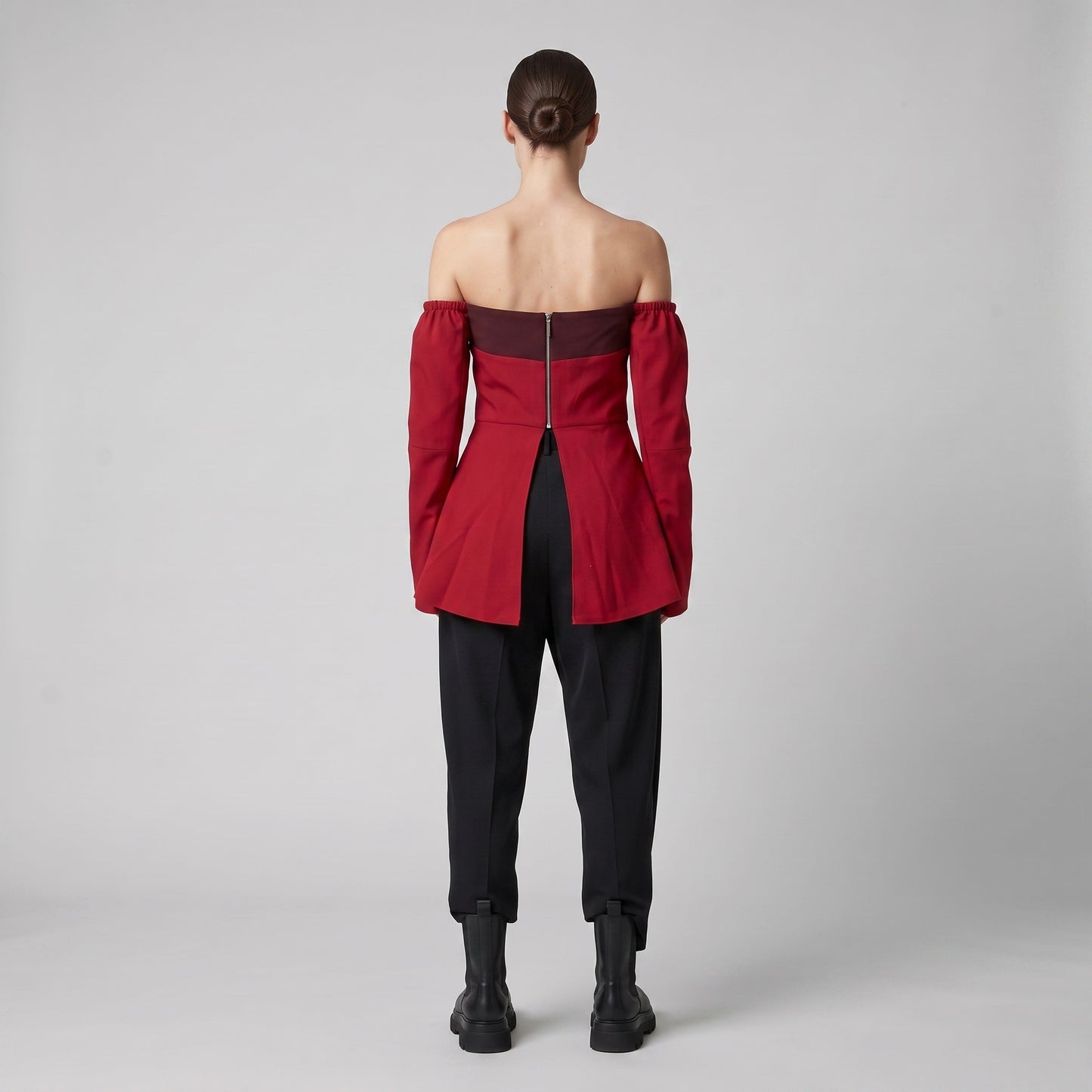 Bustier Off-Shoulder Peplum Top
