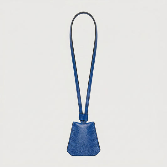 Blue Leather Key Holder Strap