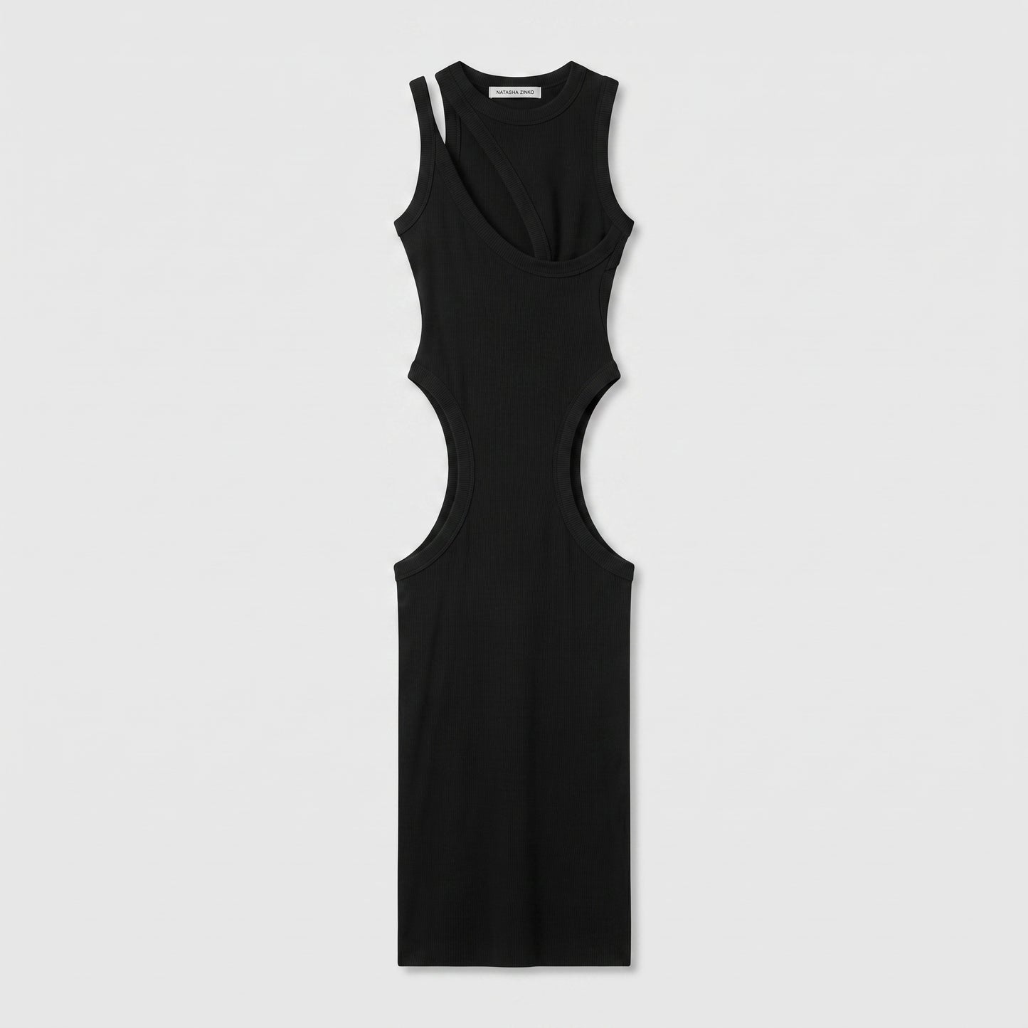 Ribbed Cutout Midi Dress