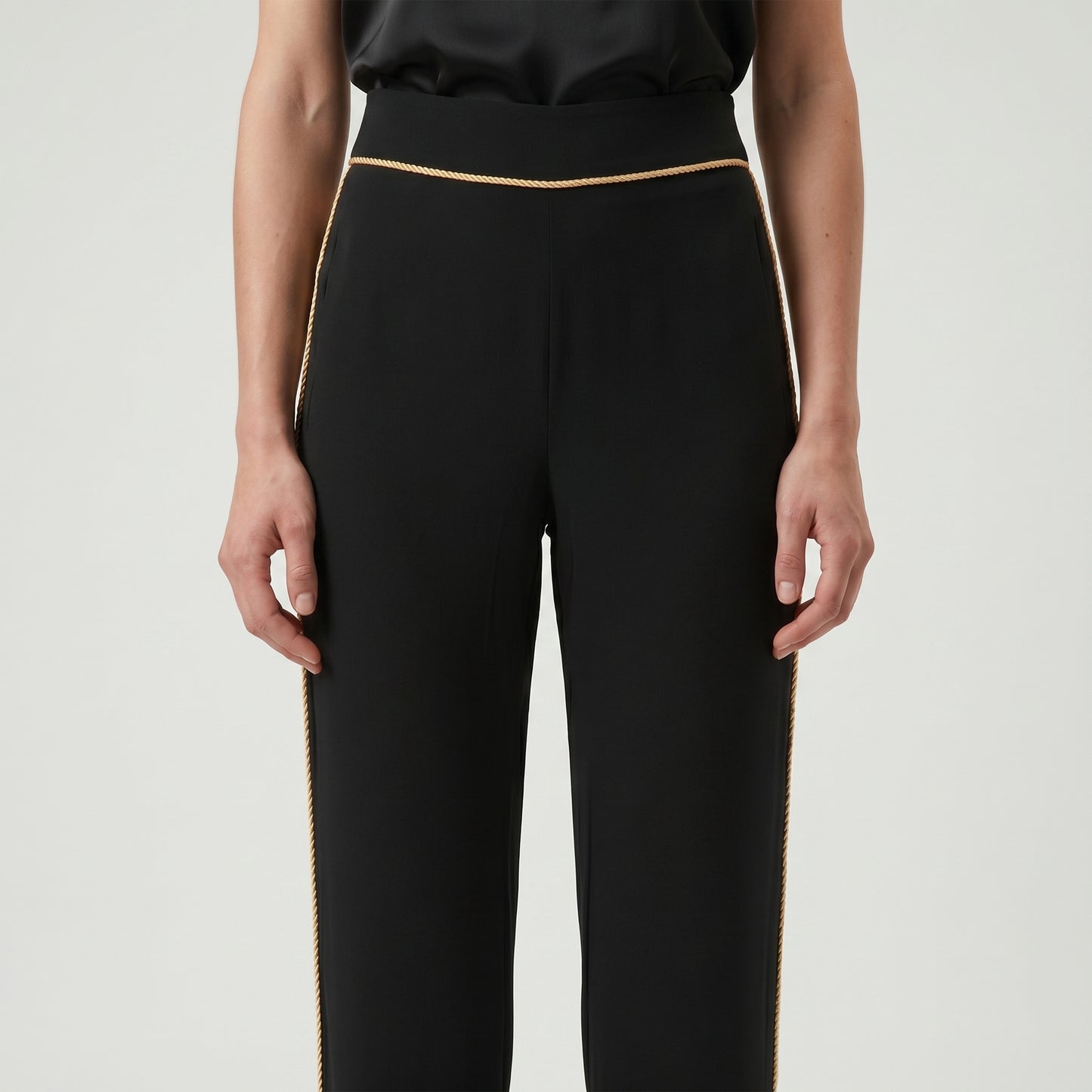 Gold Trim Tailored Trousers