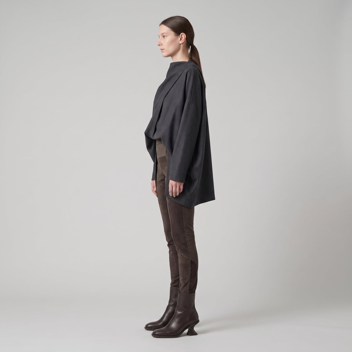 Textured Panel Slim Fit Trousers