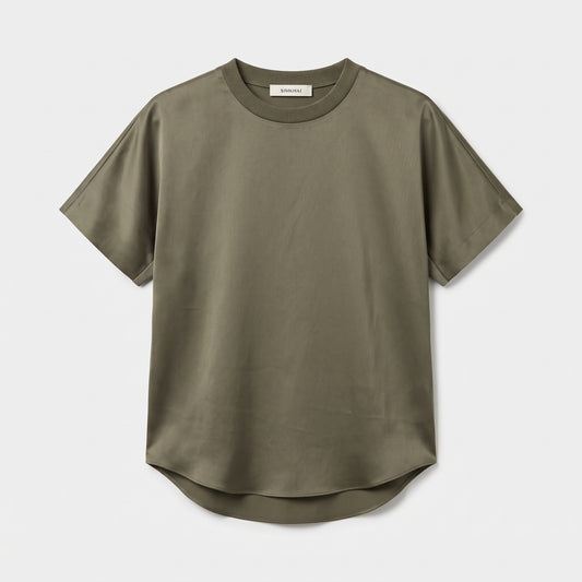 Minimalist Olive Crewneck Tee