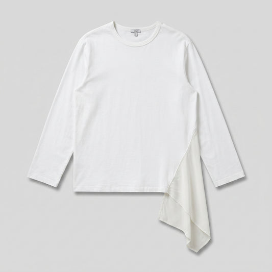Asymmetric Draped Long Sleeve Top