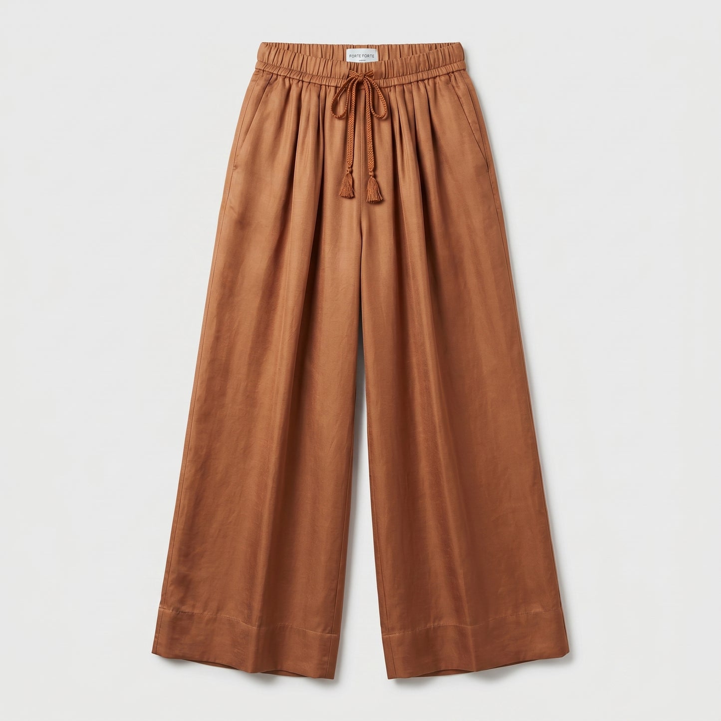 Fluid Wide-Leg Drawstring Trousers
