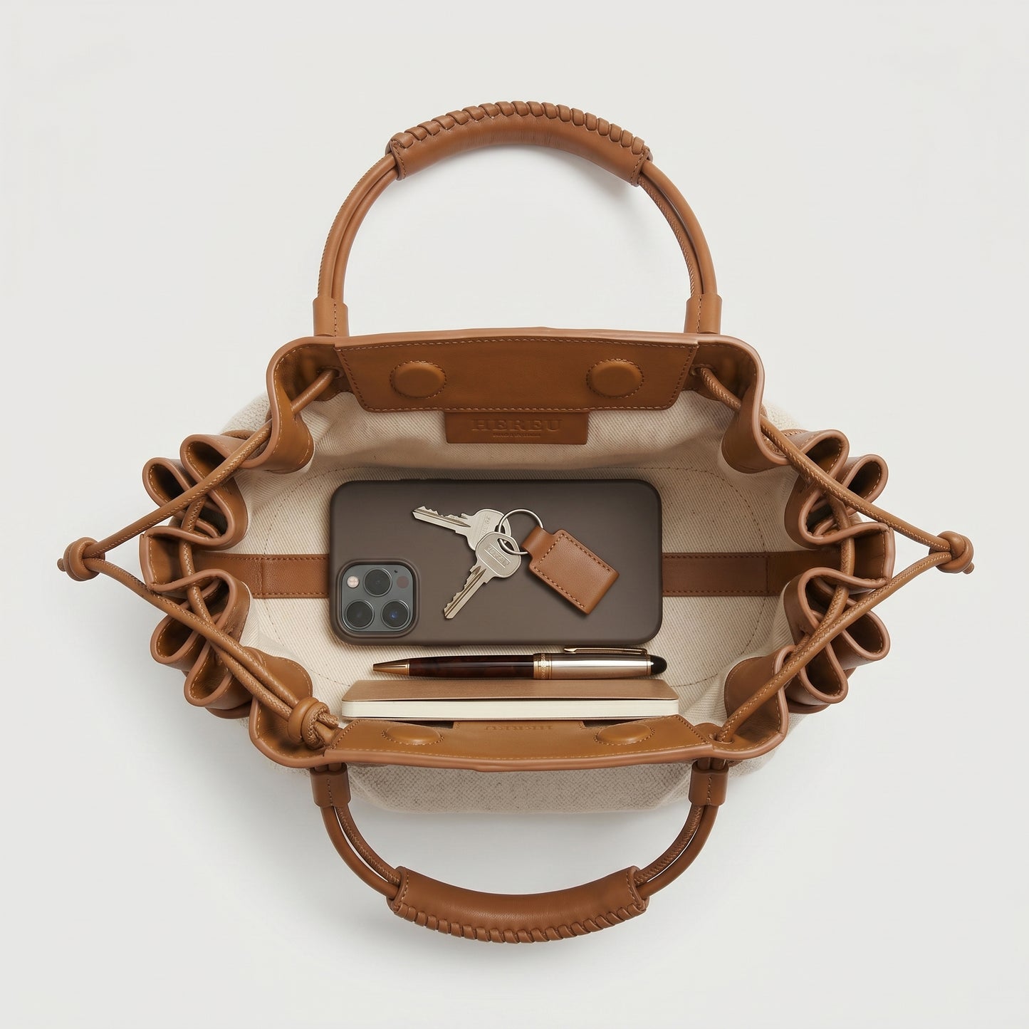 Canvas and Leather Tote Bag