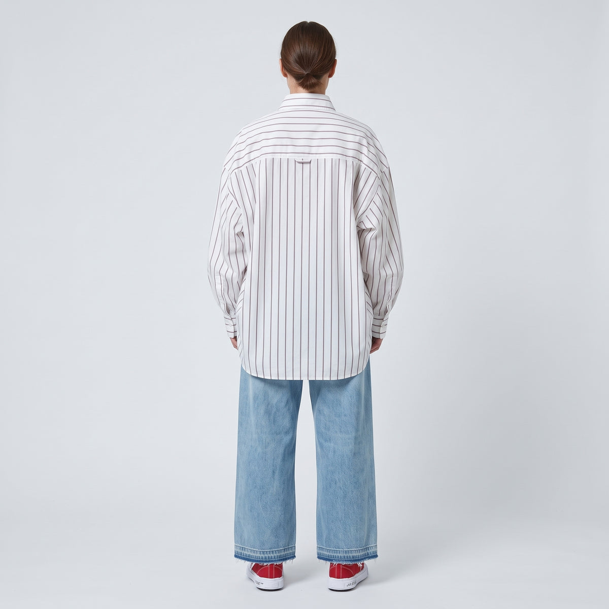 Embroidered Striped Button-Down Shirt