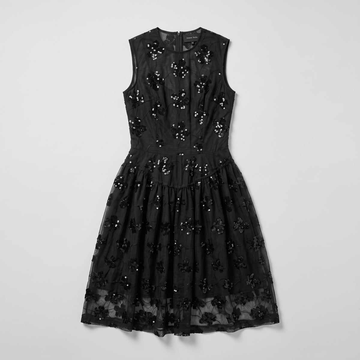 Embellished Floral Tulle Dress