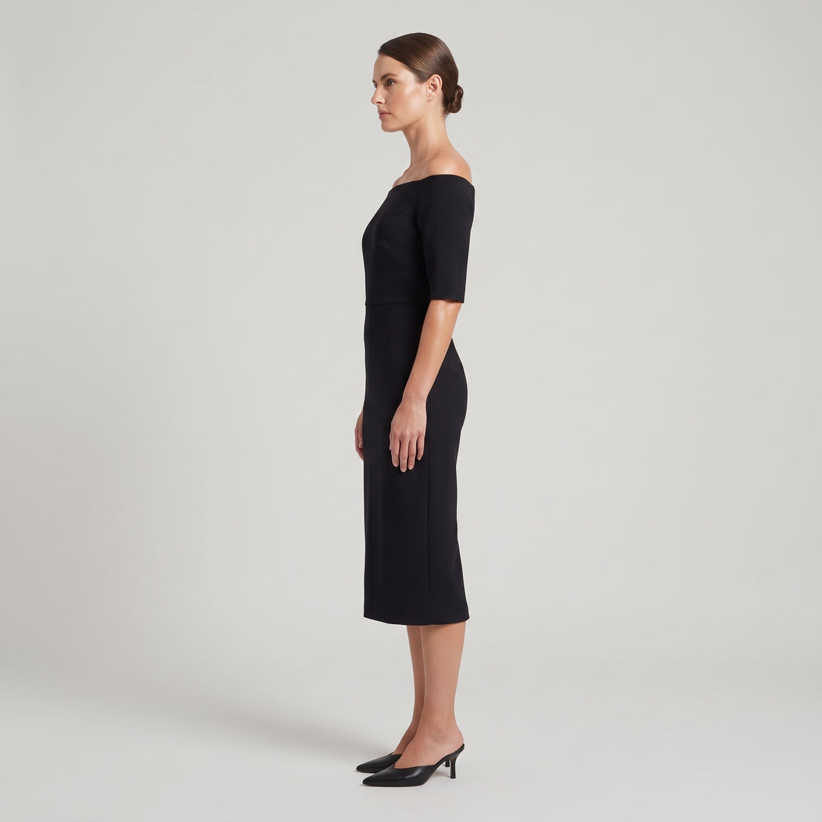 Elegant Black Off-Shoulder Dress