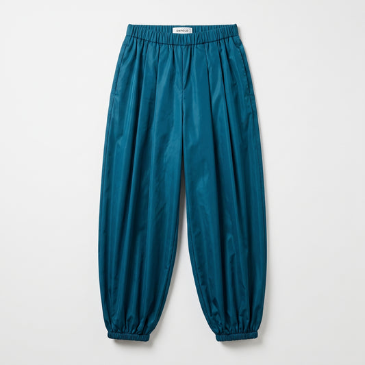 Teal Voluminous Balloon Trousers