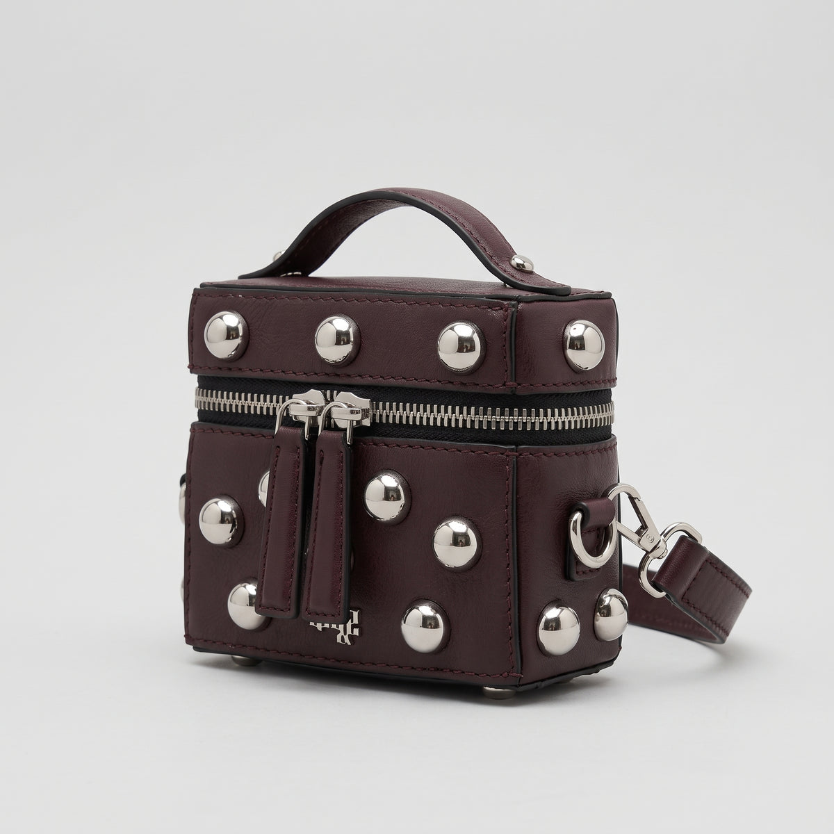 Studded Structured Leather Mini Bag