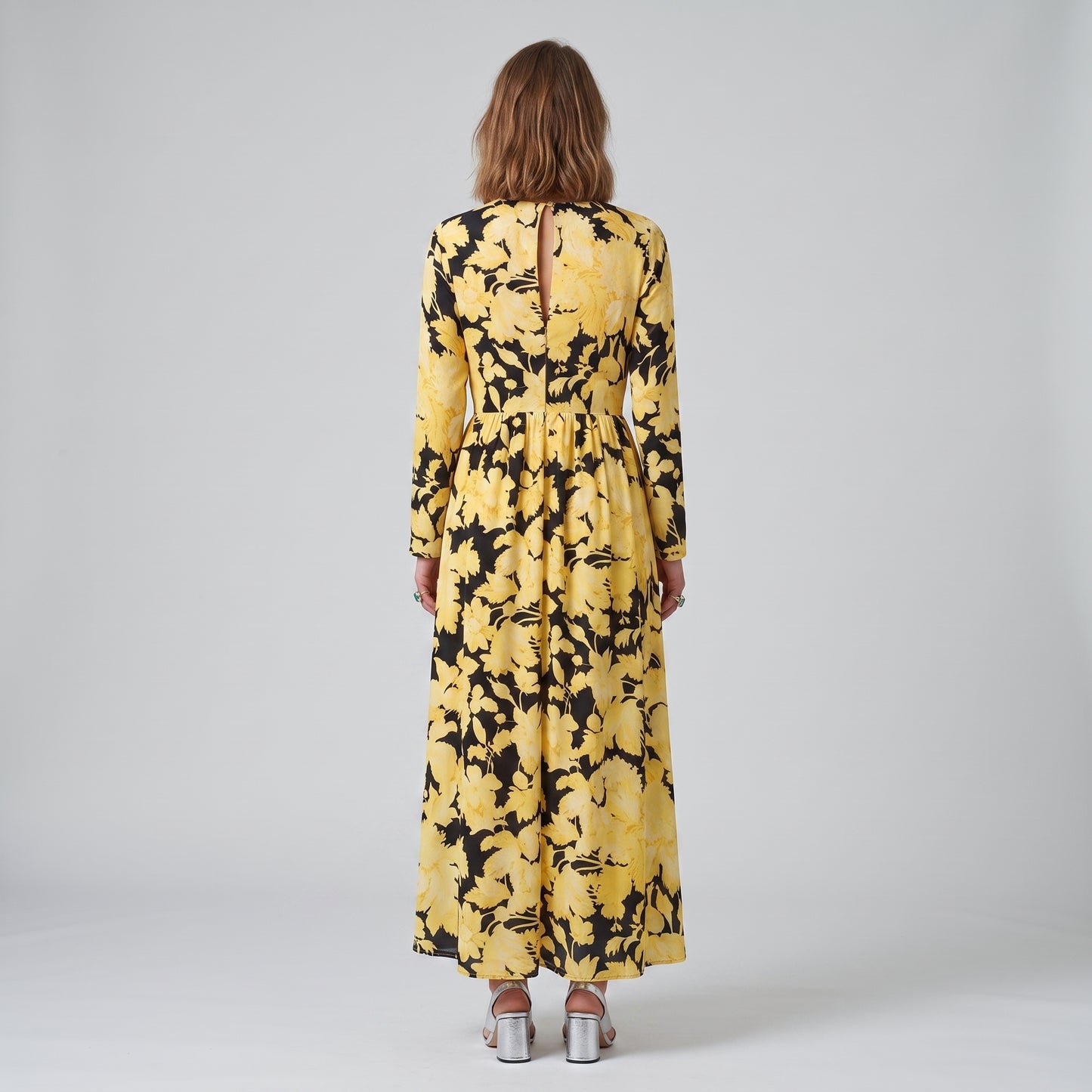 Floral Wrap Midi Dress