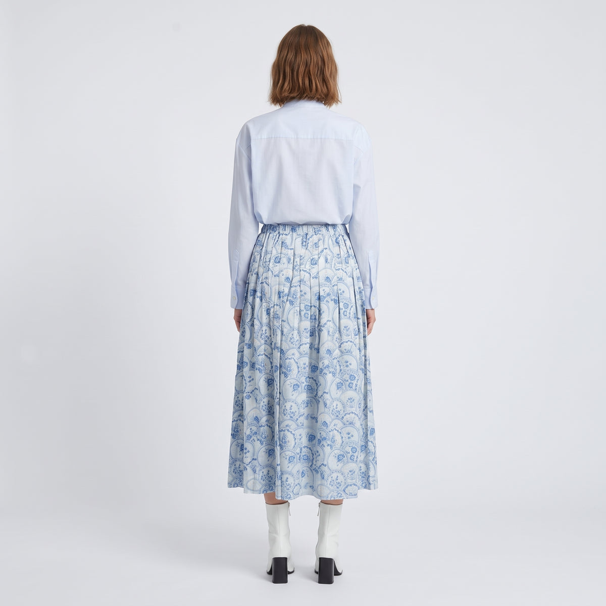 Floral Print A-Line Skirt