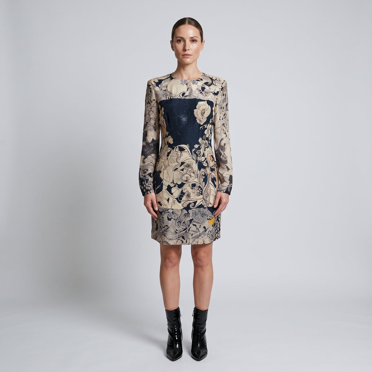 Floral Printed Long Sleeve Dress