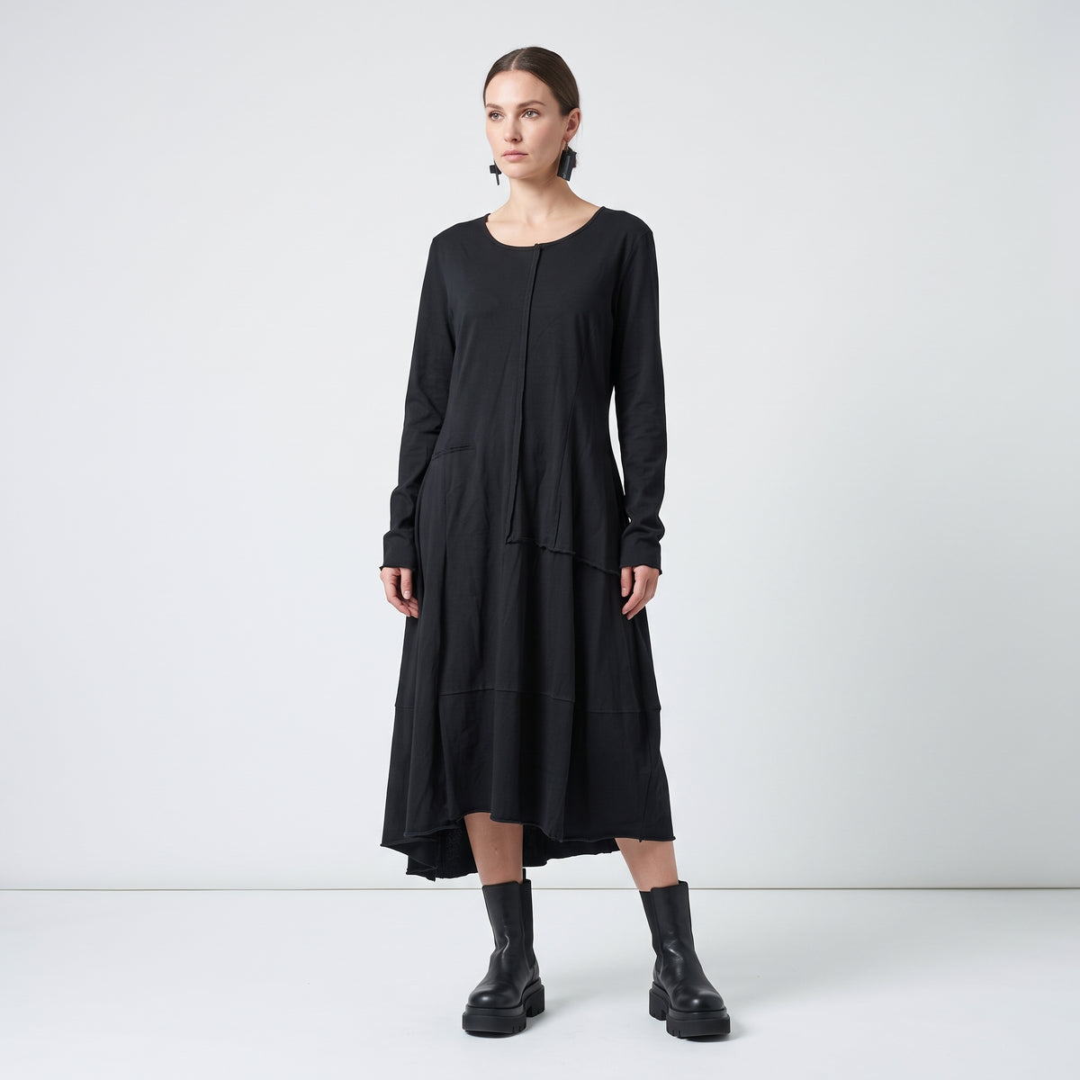 Asymmetric Cotton Jersey Tunic
