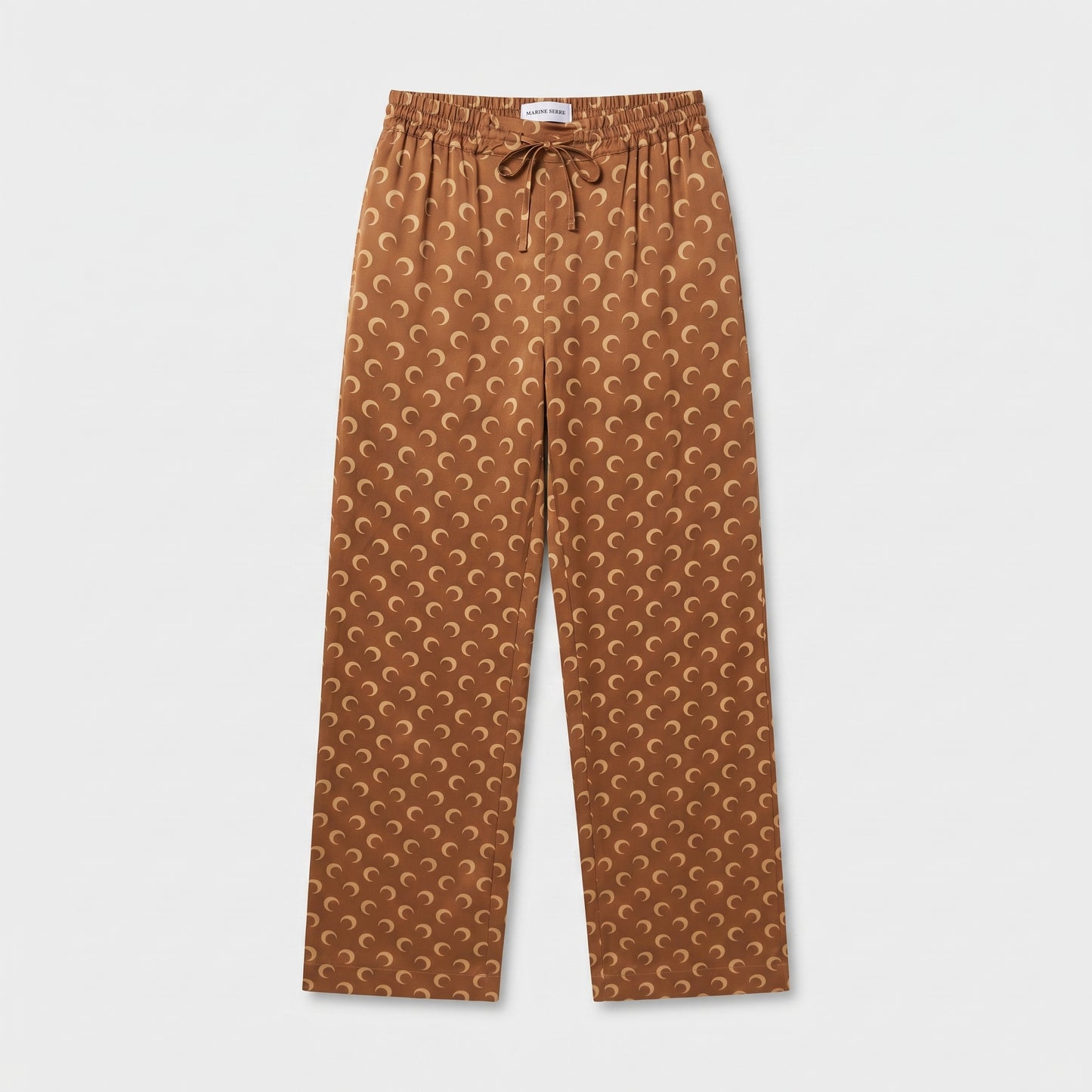 Monogram Print Drawstring Trousers