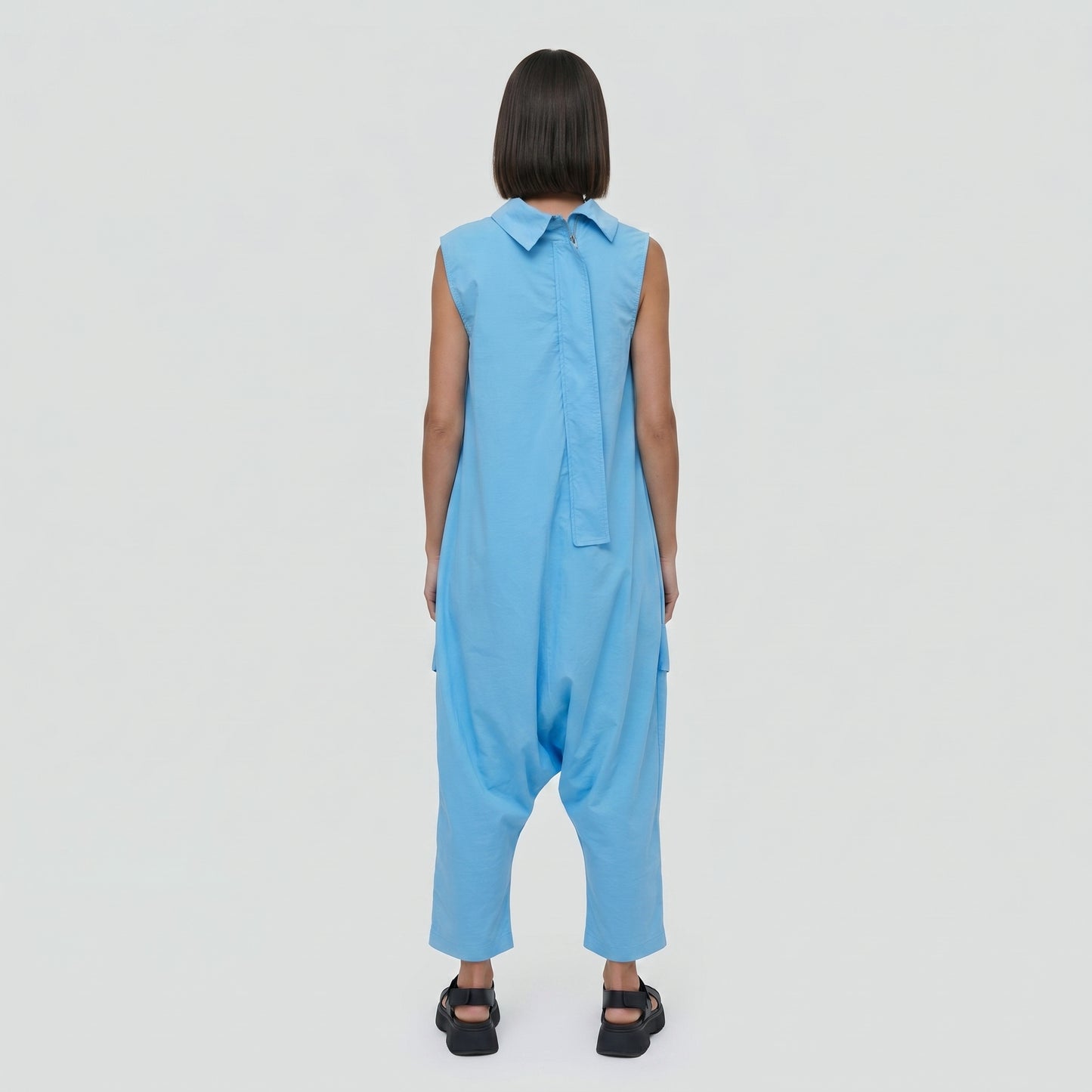 Sleeveless Drop Crotch Jumpsuit