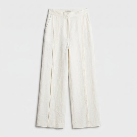 Wide-Leg Linen Trousers
