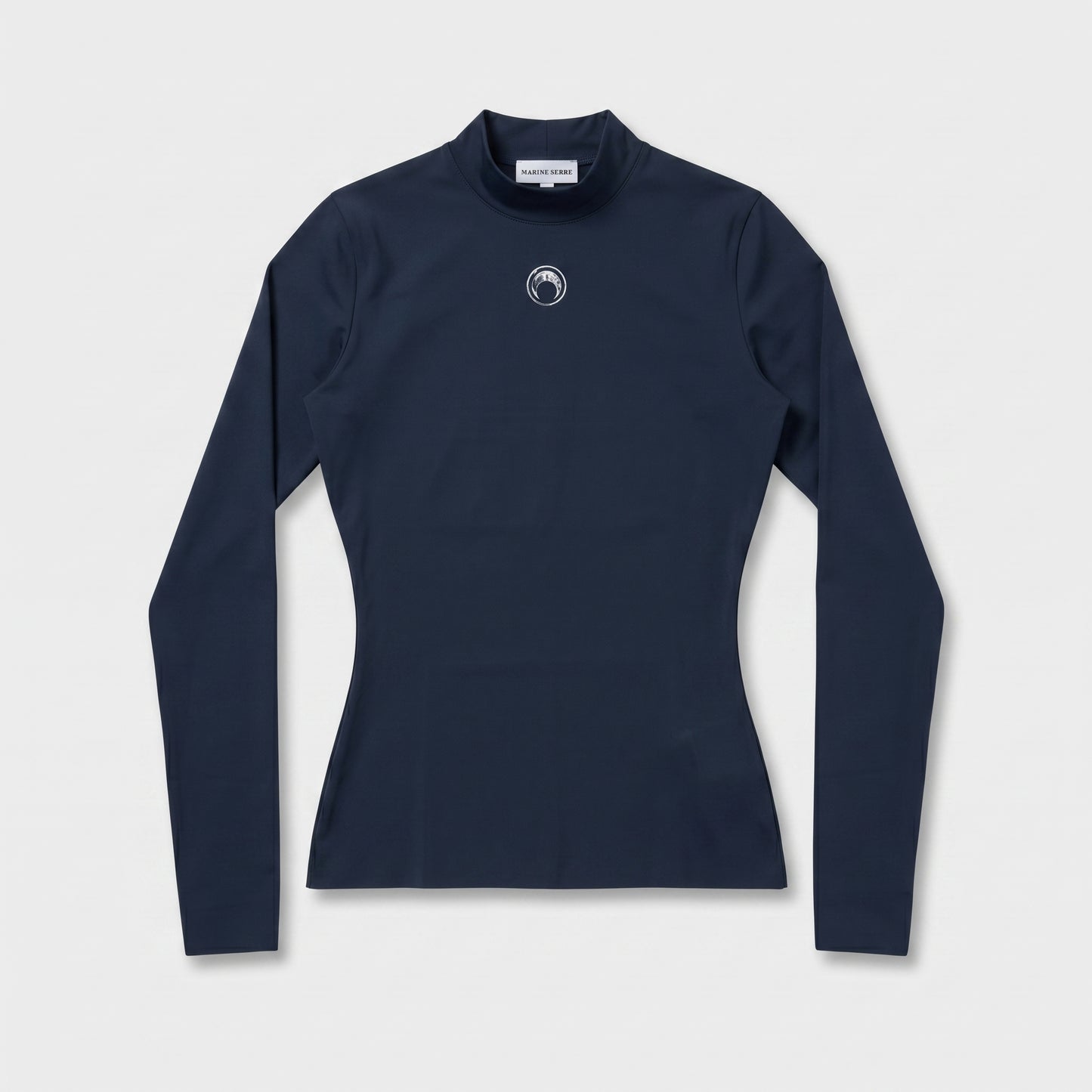 Essential Navy Mock Neck Top
