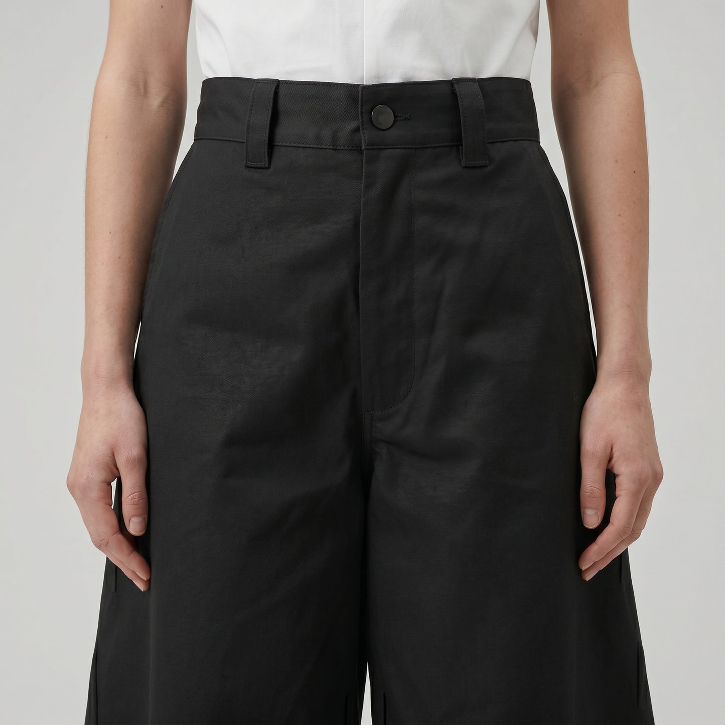 Structured High-Waisted Wide Trousers