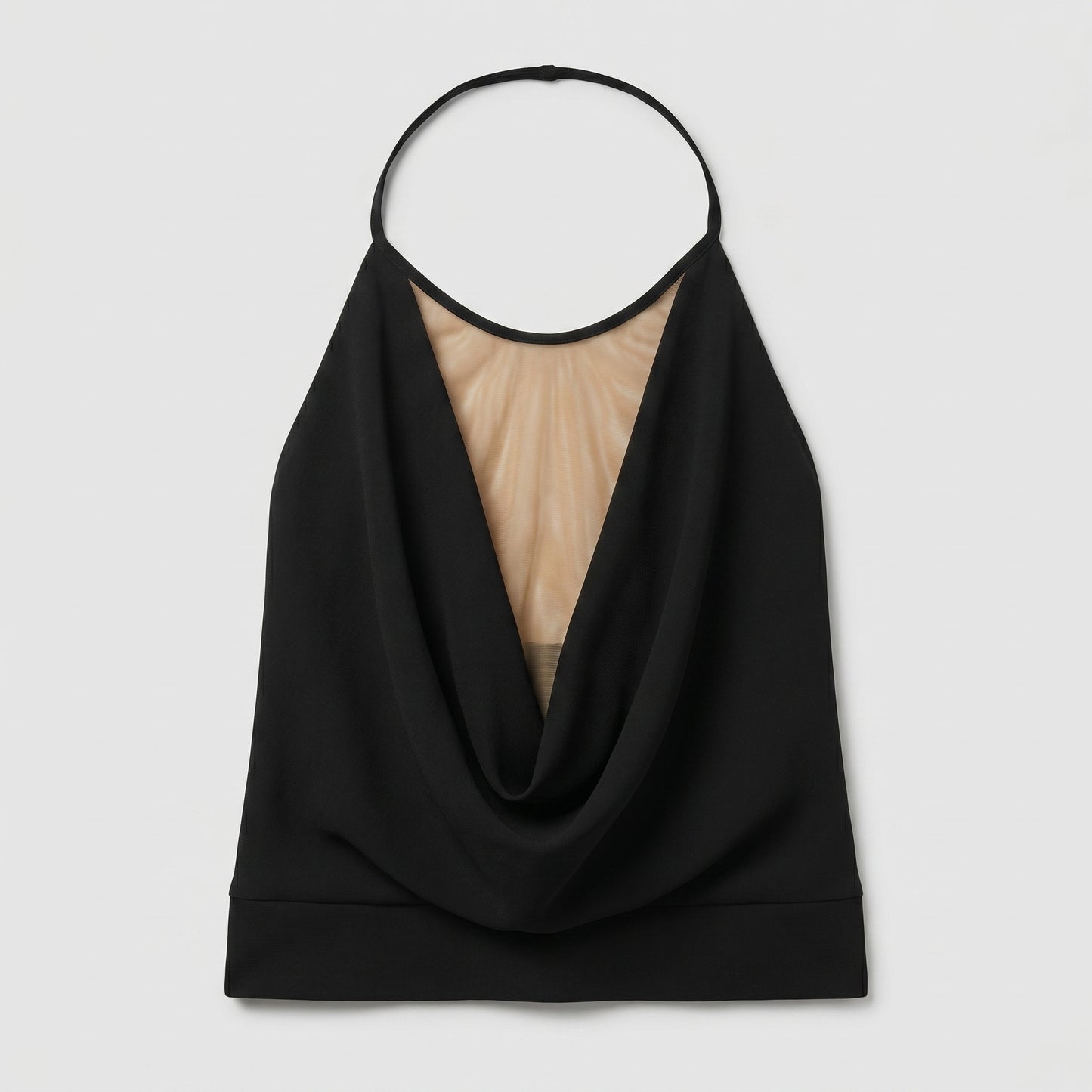 Draped Halter Illusion Top