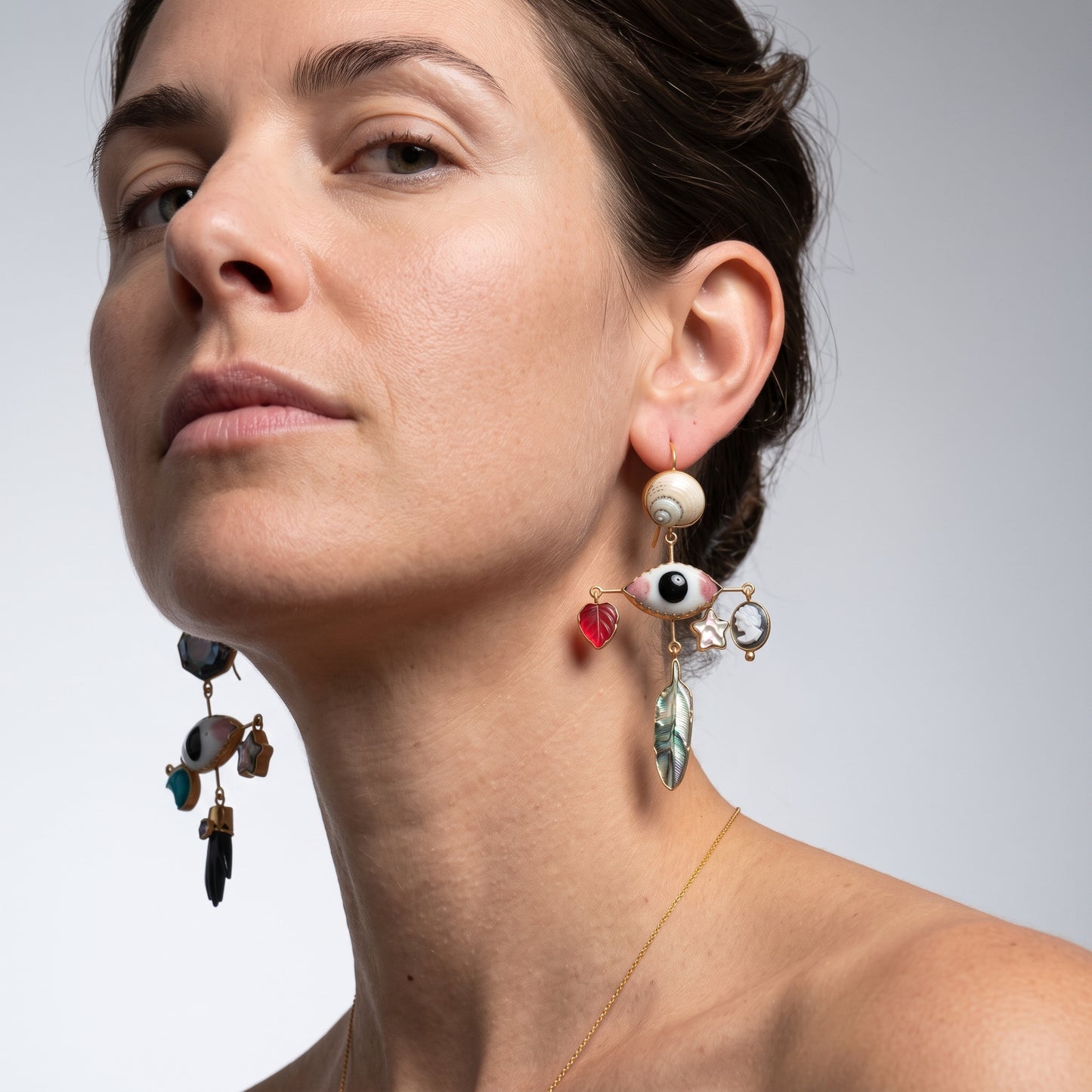Eclectic Mixed Motif Statement Earrings