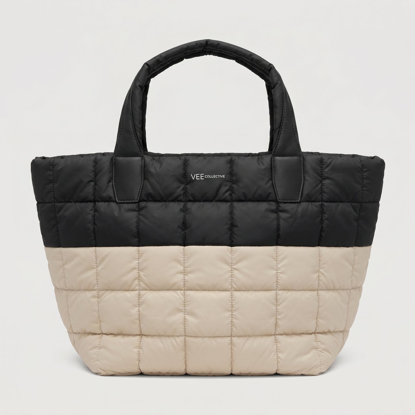 Quilted Two-Tone Everyday Tote