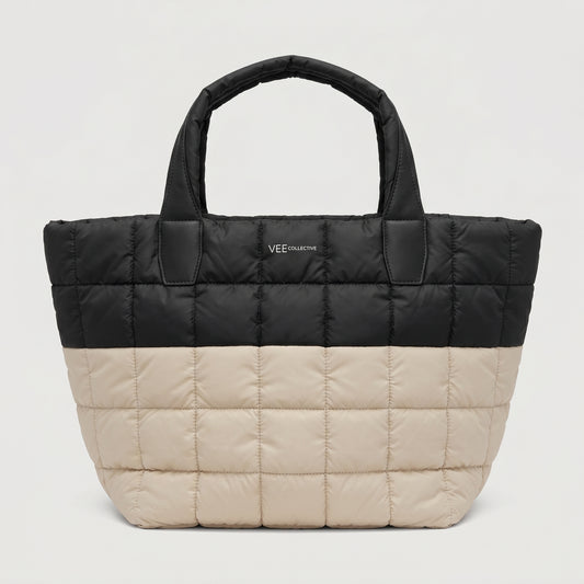 Quilted Two-Tone Everyday Tote