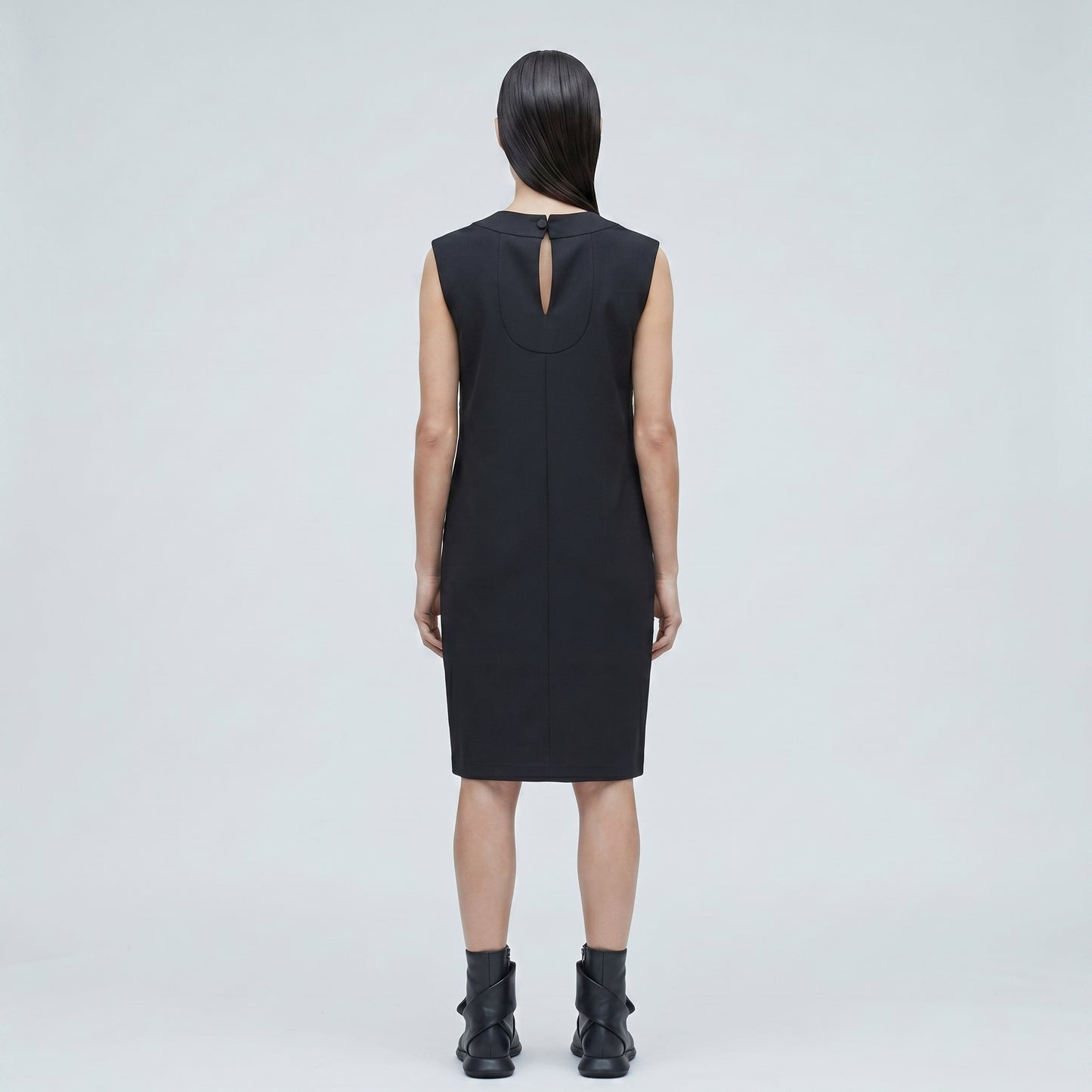 Sleeveless Geometric Shift Dress