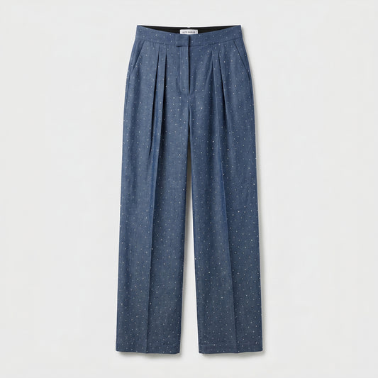 Polka Dot Pleated Trousers