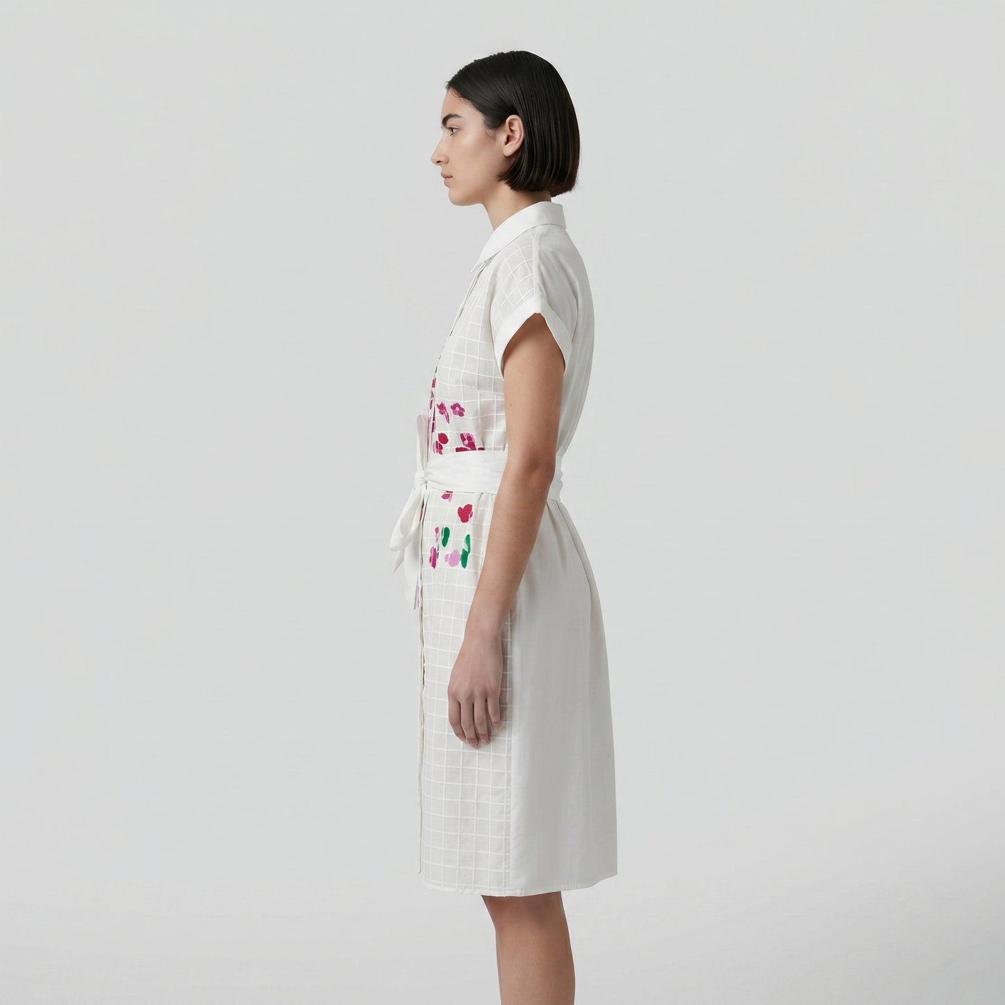 Floral Embroidered Shirt Dress