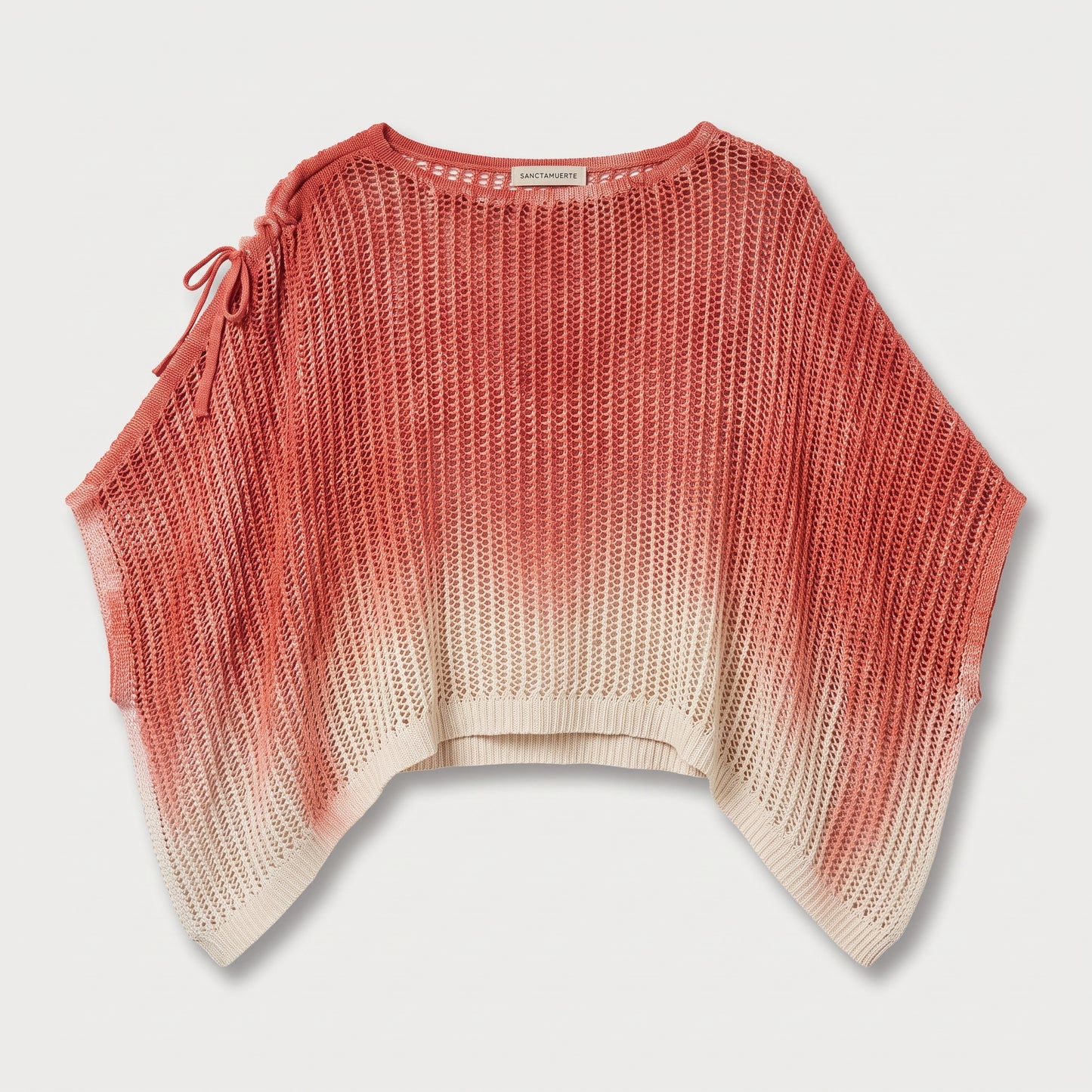 Ombre Open-Knit Poncho Top