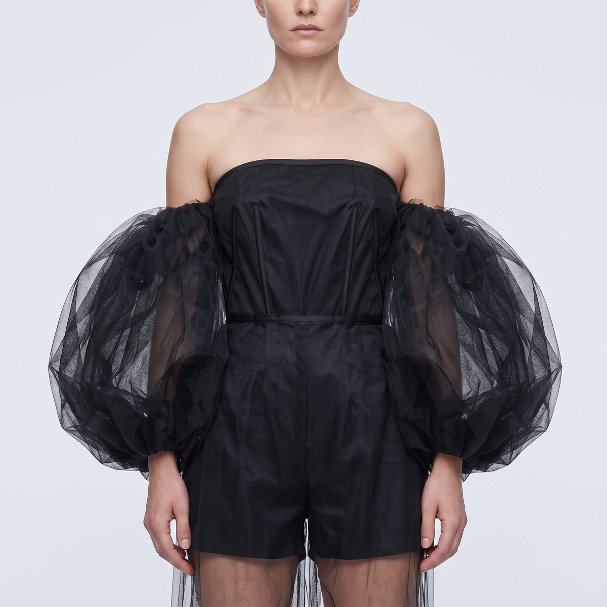 Sheer Tulle Corset Dress