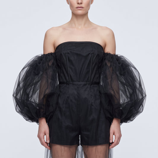 Sheer Tulle Corset Dress