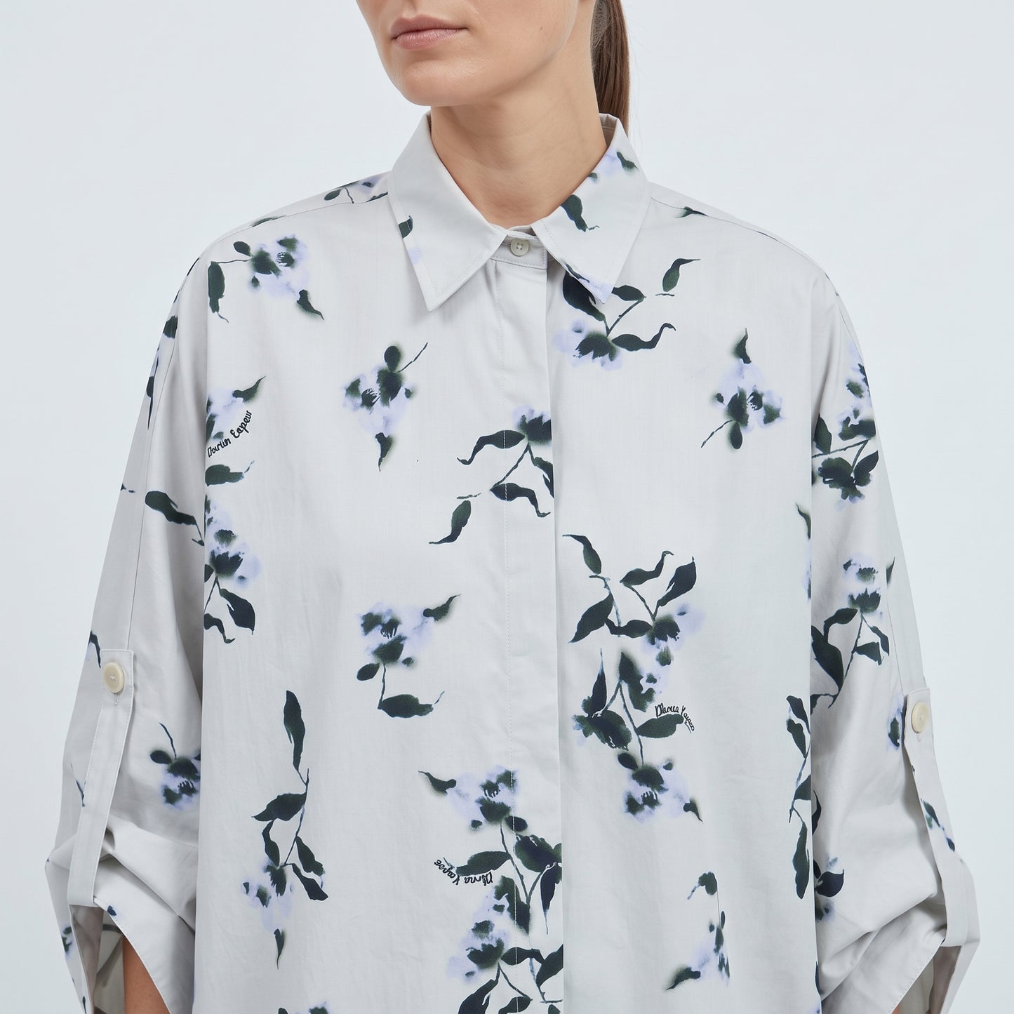 Floral Print Relaxed Oversized Shirt