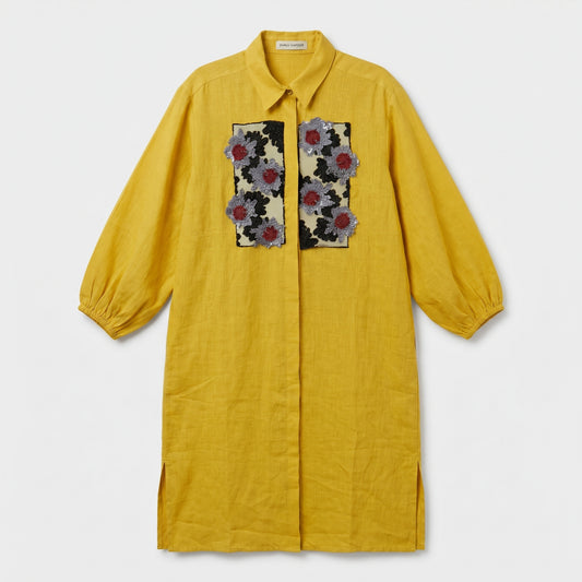 Floral Embroidered Linen Tunic