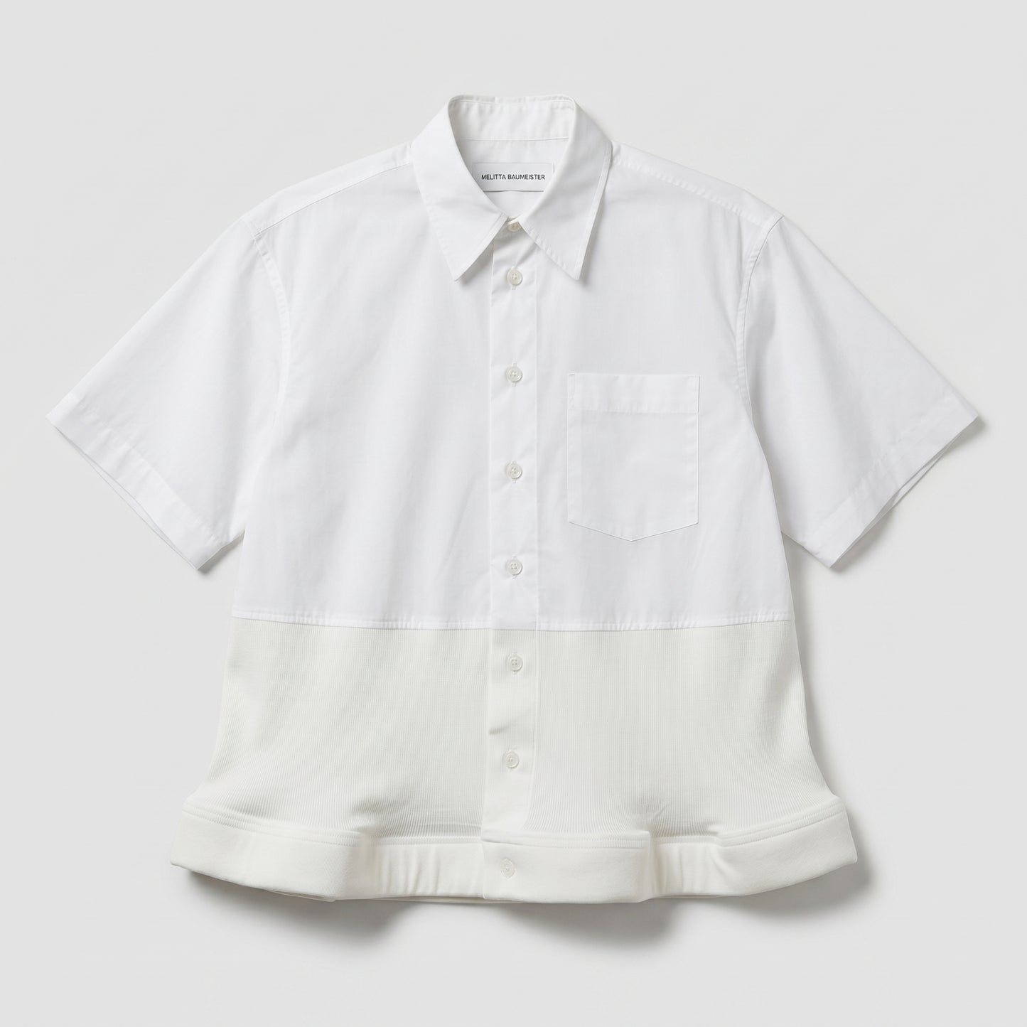 Contrast Sculpted Hem Shirt