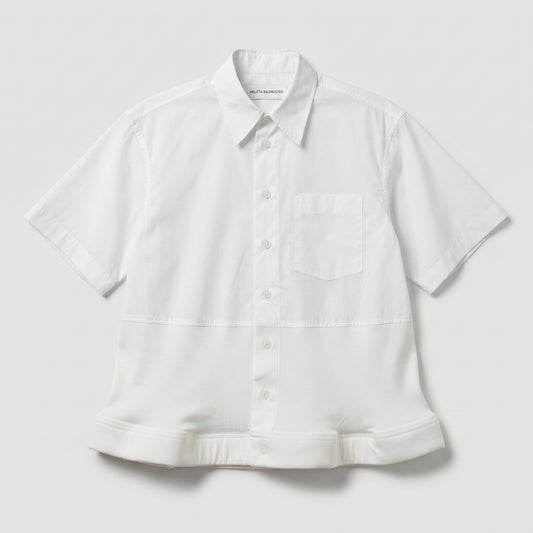 Contrast Sculpted Hem Shirt
