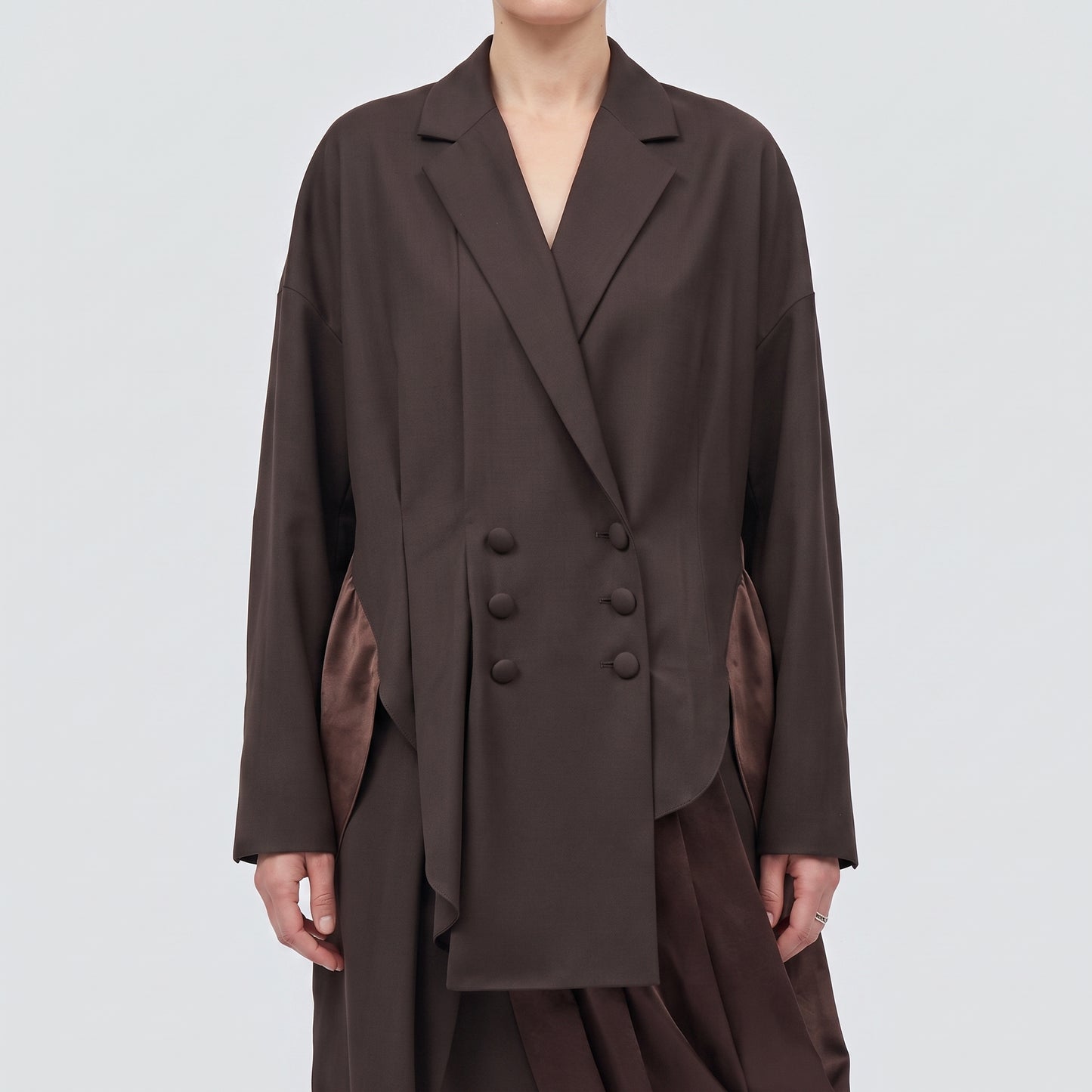 Structured Double-Breasted Tailored Jacket