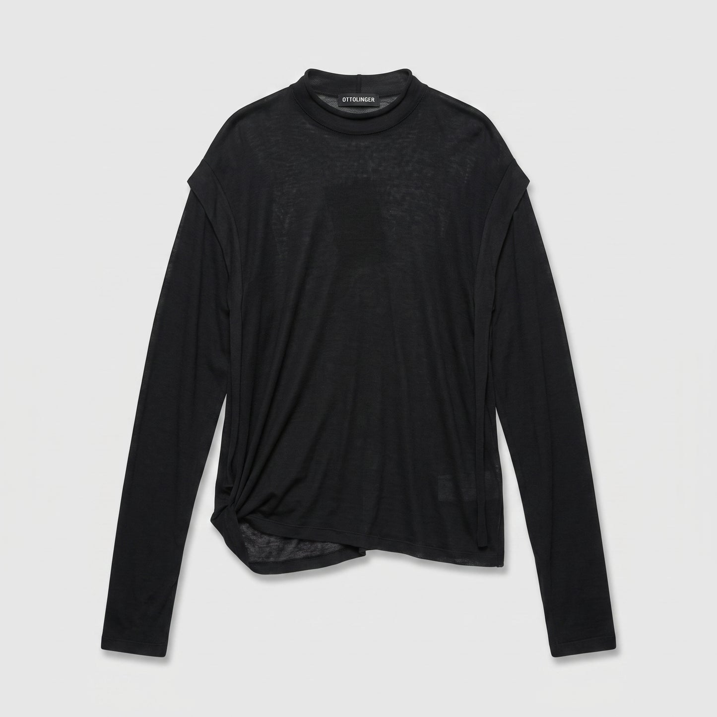 Sheer Mock Neck Layered Top