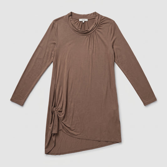 Ruched Asymmetric Jersey Tunic