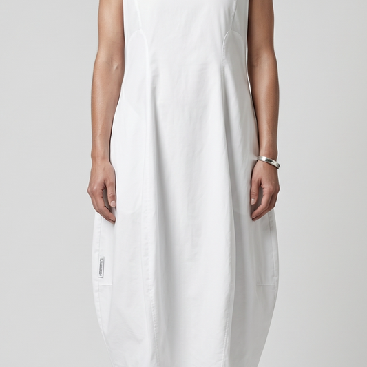 Minimalist Sleeveless White Dress