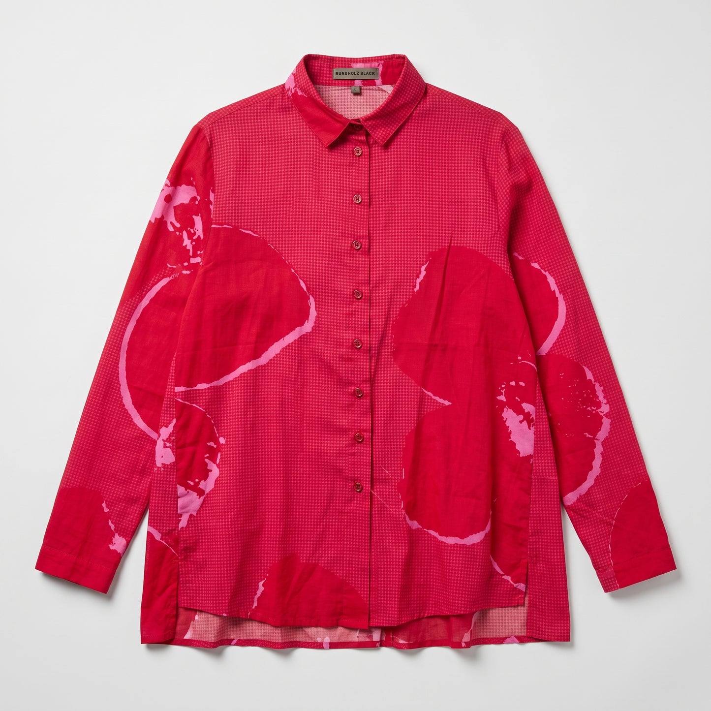 Abstract Print Button Down Shirt