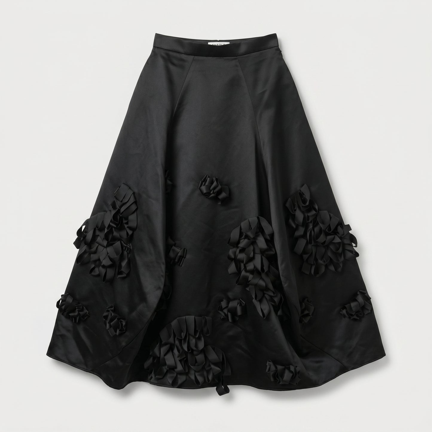 Embellished Silk A-Line Skirt