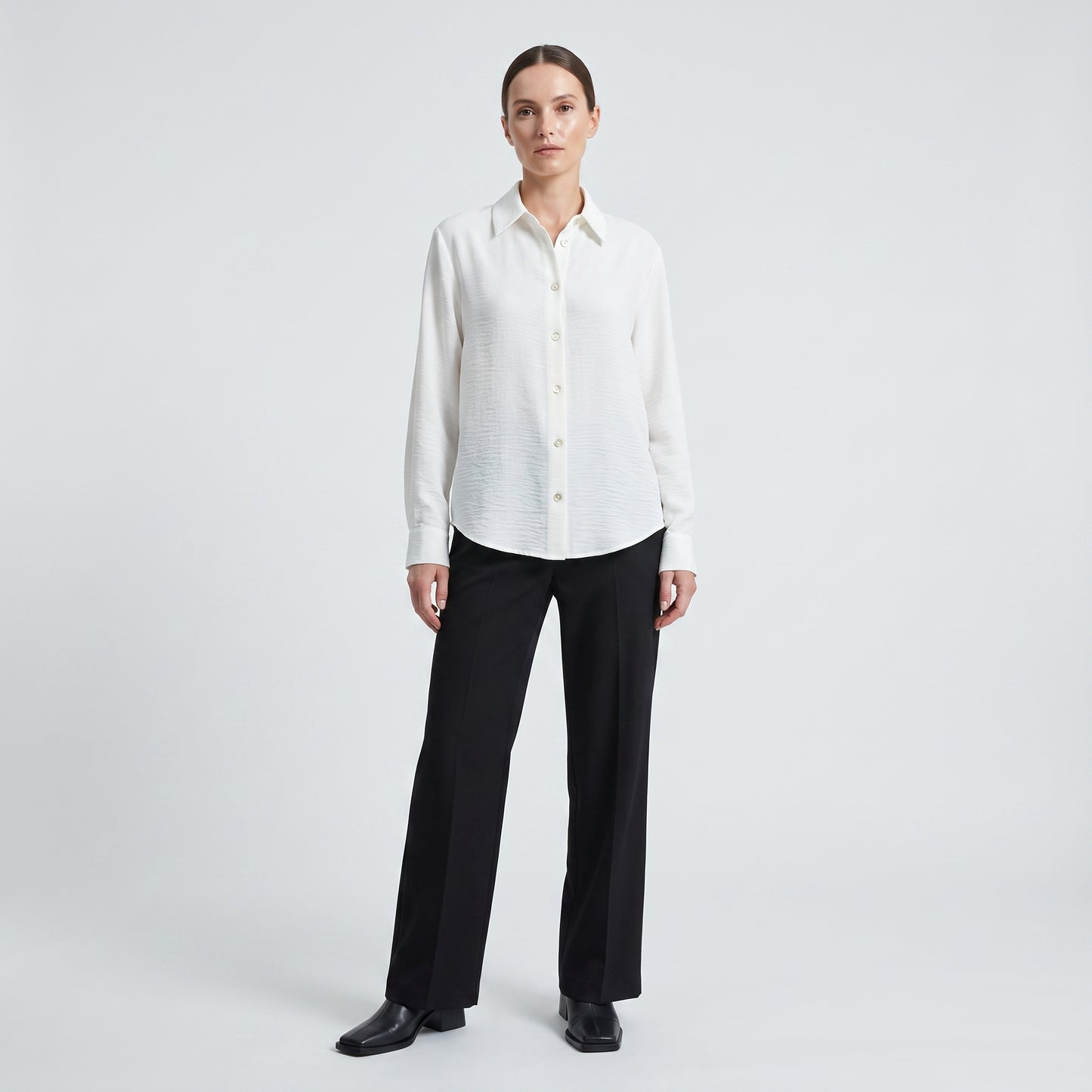 Classic Textured Button-Down Shirt